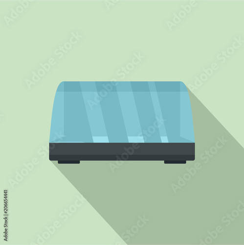 Commercial fridge icon. Flat illustration of commercial fridge vector icon for web design