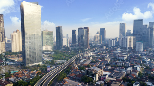 Jakarta city at sunny day