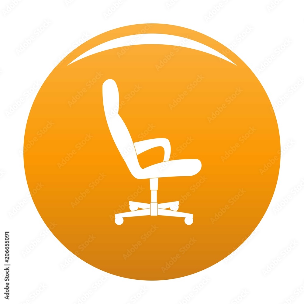 Guest chair icon. Simple illustration of guest chair vector icon for any design orange