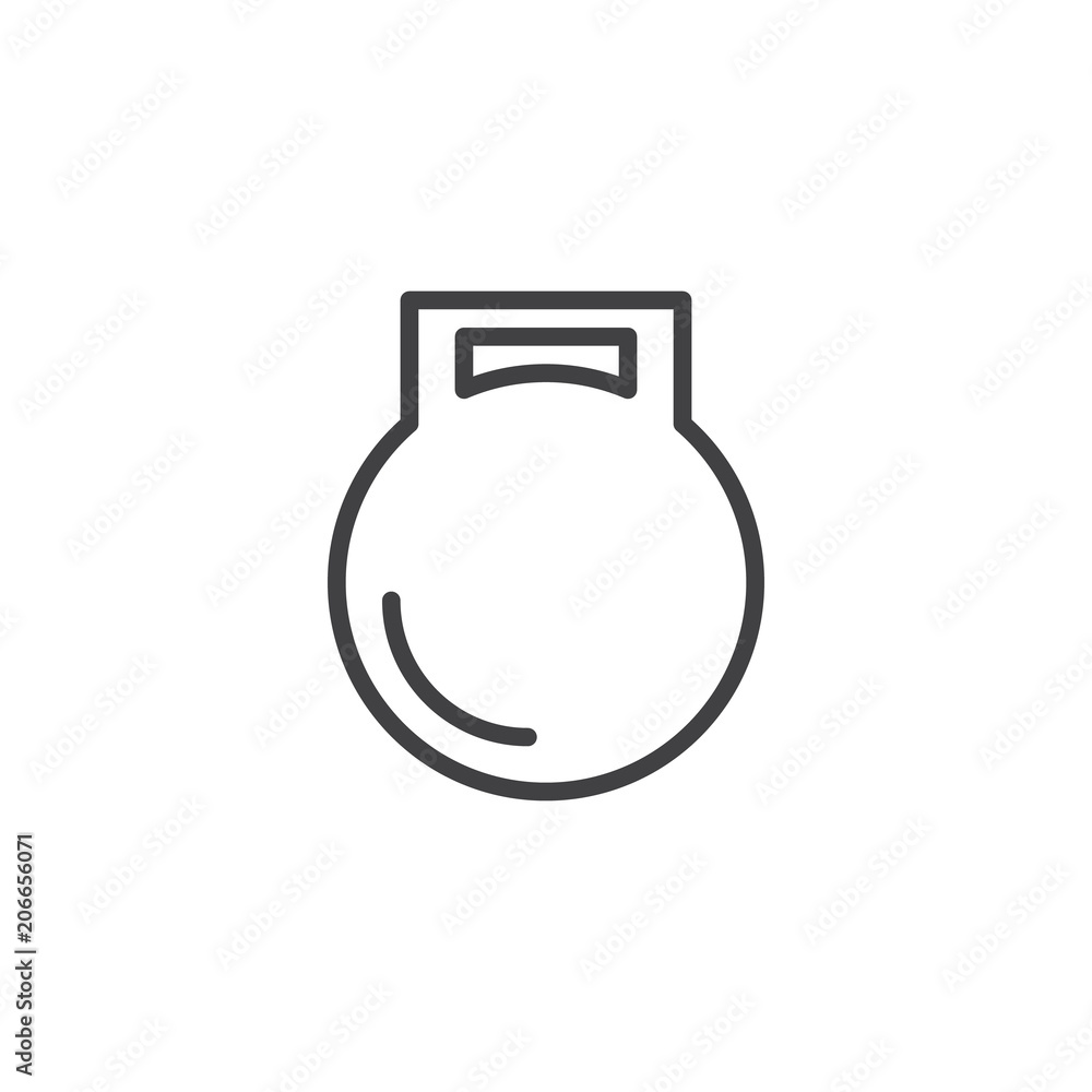 Kettlebell outline icon. linear style sign for mobile concept and web design. Weight simple line vector icon. Symbol, logo illustration. Pixel perfect vector graphics Kettlebell outline icon. linear style sign for mobile concept and web design. Weight simple line vector icon. Symbol, logo illustration. Pixel perfect vector graphics