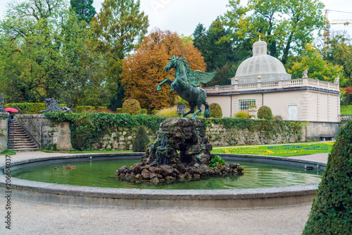 Pegasus fountain (1913) or Pegasusbrunnen in Mirabell garden,  Salzburg, Austria