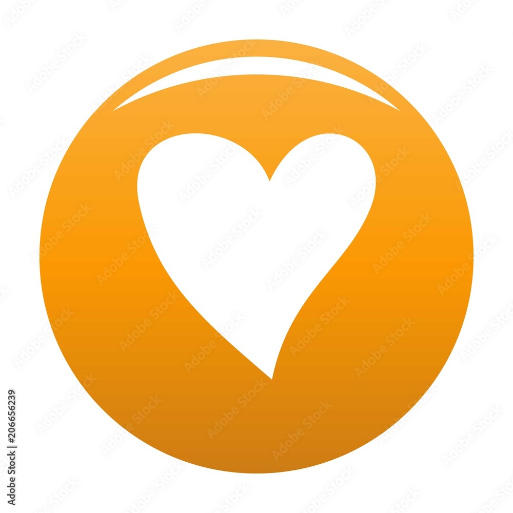 Cruel heart icon. Simple illustration of cruel heart vector icon for any design orange Cruel heart icon. Simple illustration of cruel heart vector icon for any design orange