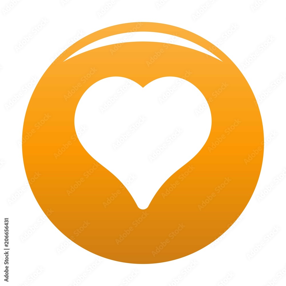 Magnanimous heart icon. Simple illustration of magnanimous heart vector icon for any design orange Magnanimous heart icon. Simple illustration of magnanimous heart vector icon for any design orange