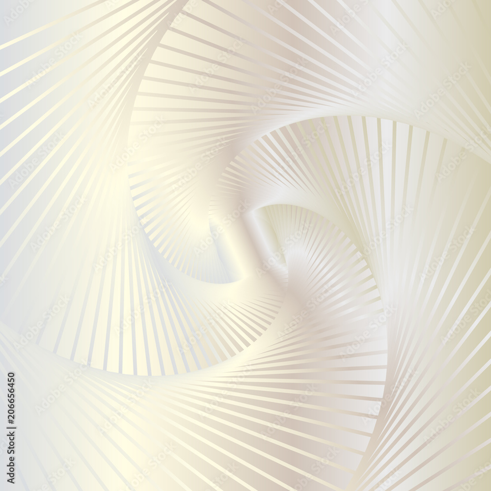 Naklejka premium Abstract spiral vector background. Image of twisting lines on light background.