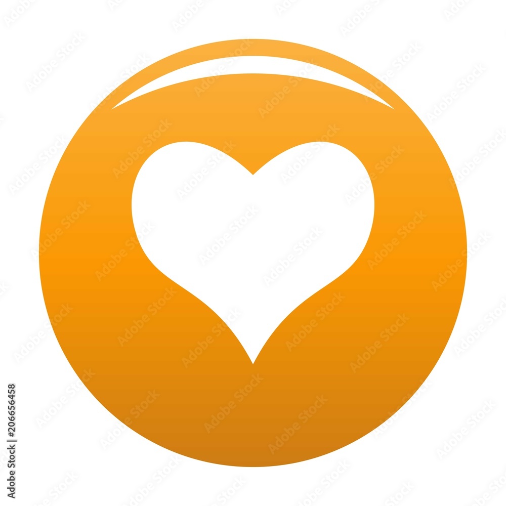Kind heart icon. Simple illustration of kind heart vector icon for any design orange Kind heart icon. Simple illustration of kind heart vector icon for any design orange