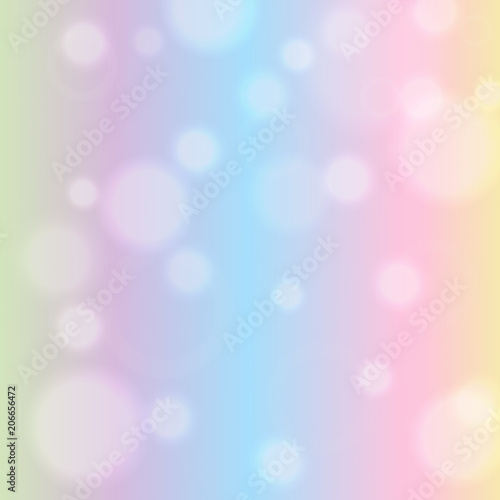 Abstract green, blue, violet, pink and yellow background with bokeh effects. Colorful vector illustration.