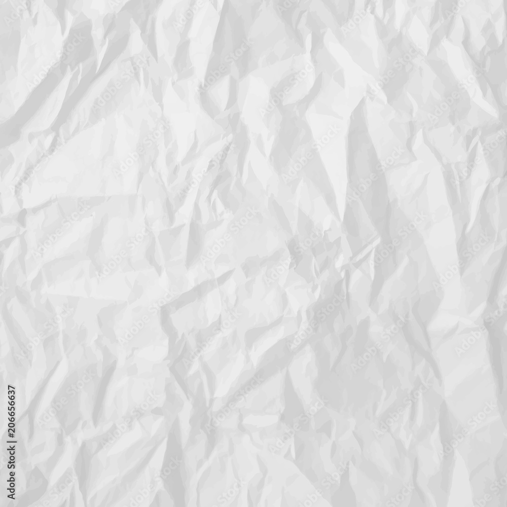 Paper texture. White crumpled paper texture or background. Vector  illustration. Stock Vector | Adobe Stock