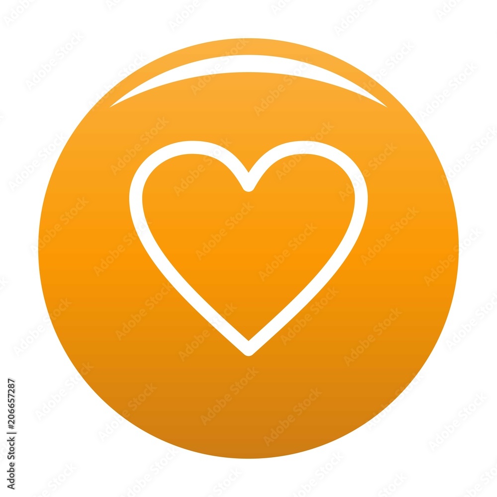 Ardent heart icon. Simple illustration of ardent heart vector icon for any design orange Ardent heart icon. Simple illustration of ardent heart vector icon for any design orange