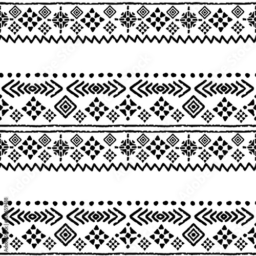 Tribal art ethnic seamless pattern