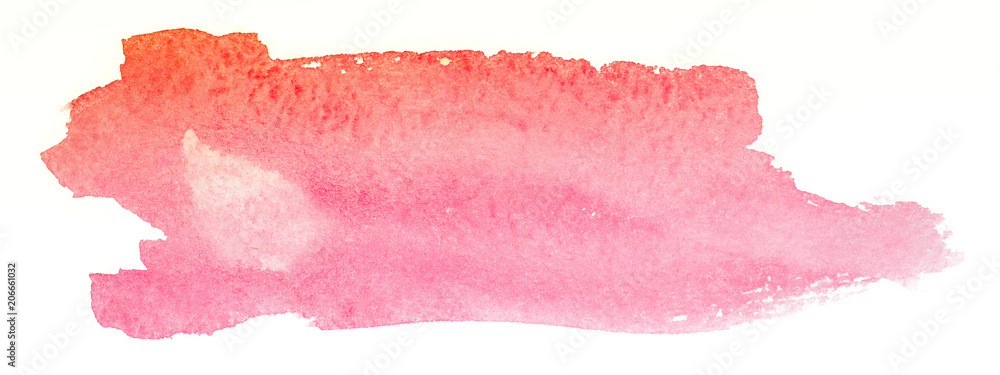 red watercolor stain with a gradient color overflow