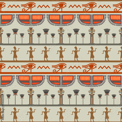 Egyptian seamless pattern.