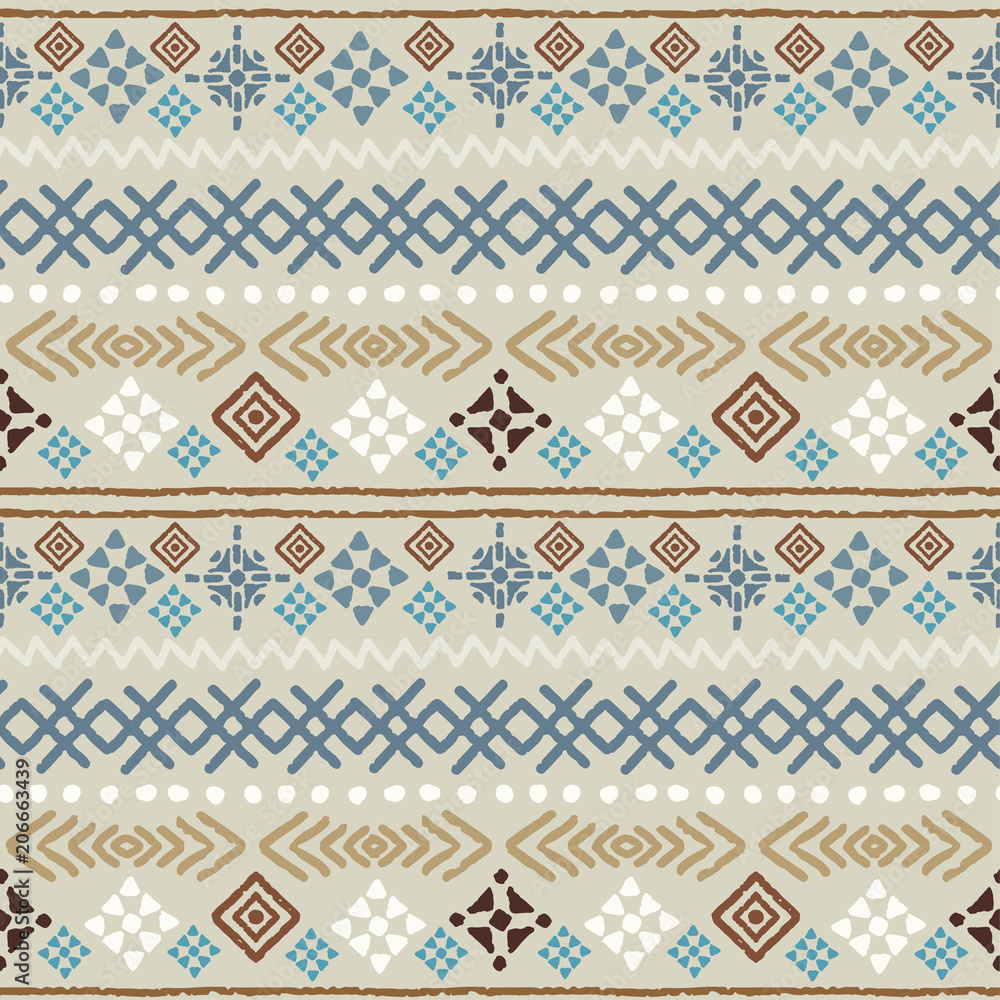 Tribal art boho seamless pattern