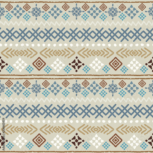 Tribal art boho seamless pattern