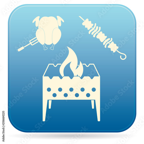 Brazier kebab and chicken icon