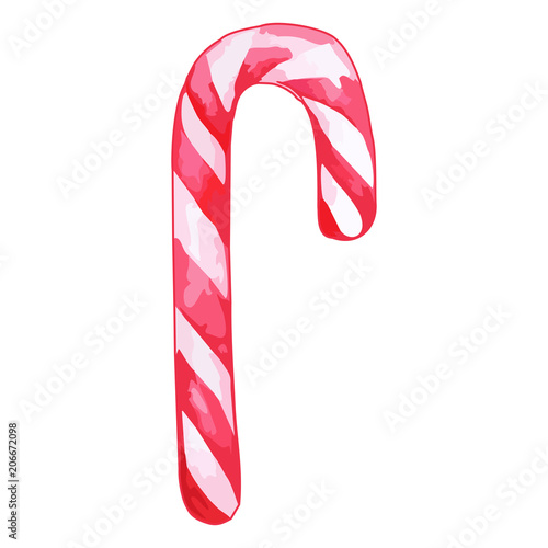 Christmas sweet peppermint cinnamon candy cane lollipop pink white isolated vector