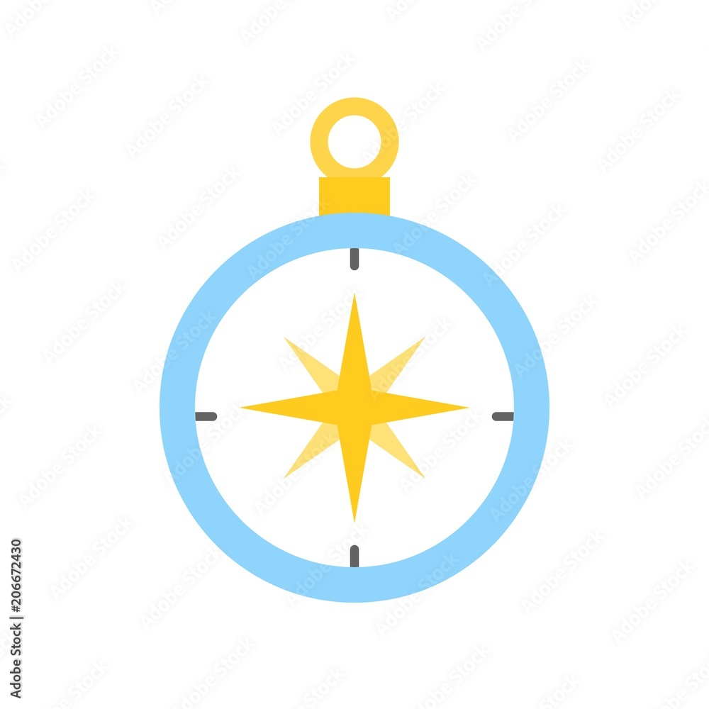 Compass direction icon, flat design vector Compass direction icon, flat design vector