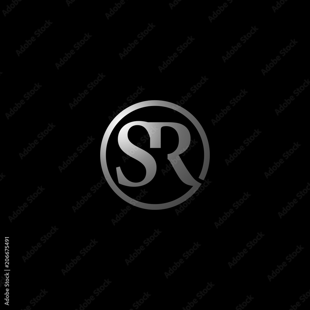 Green sr logo design concept hi-res stock photography and images - Alamy