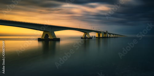 Zeeland bridge at Sunrise