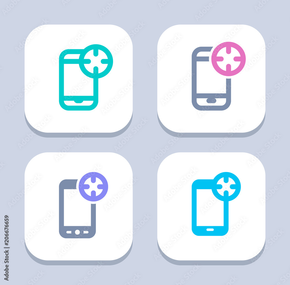 Target On Phone - Neon & LED Icons . A set of professional, pixel-perfect icons. Target On Phone - Neon & LED Icons . A set of professional, pixel-perfect icons.