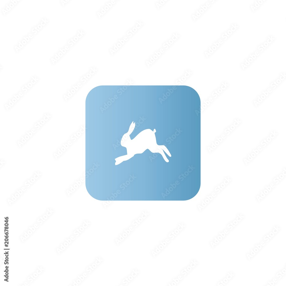 hare icon.. flat design hare icon.. flat design