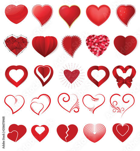 Heart on valentines day in love vector lovely red sign on hearted celebration...
