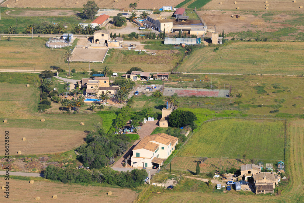 Obraz premium Typical farm in Mallorca. Spain. Panorama