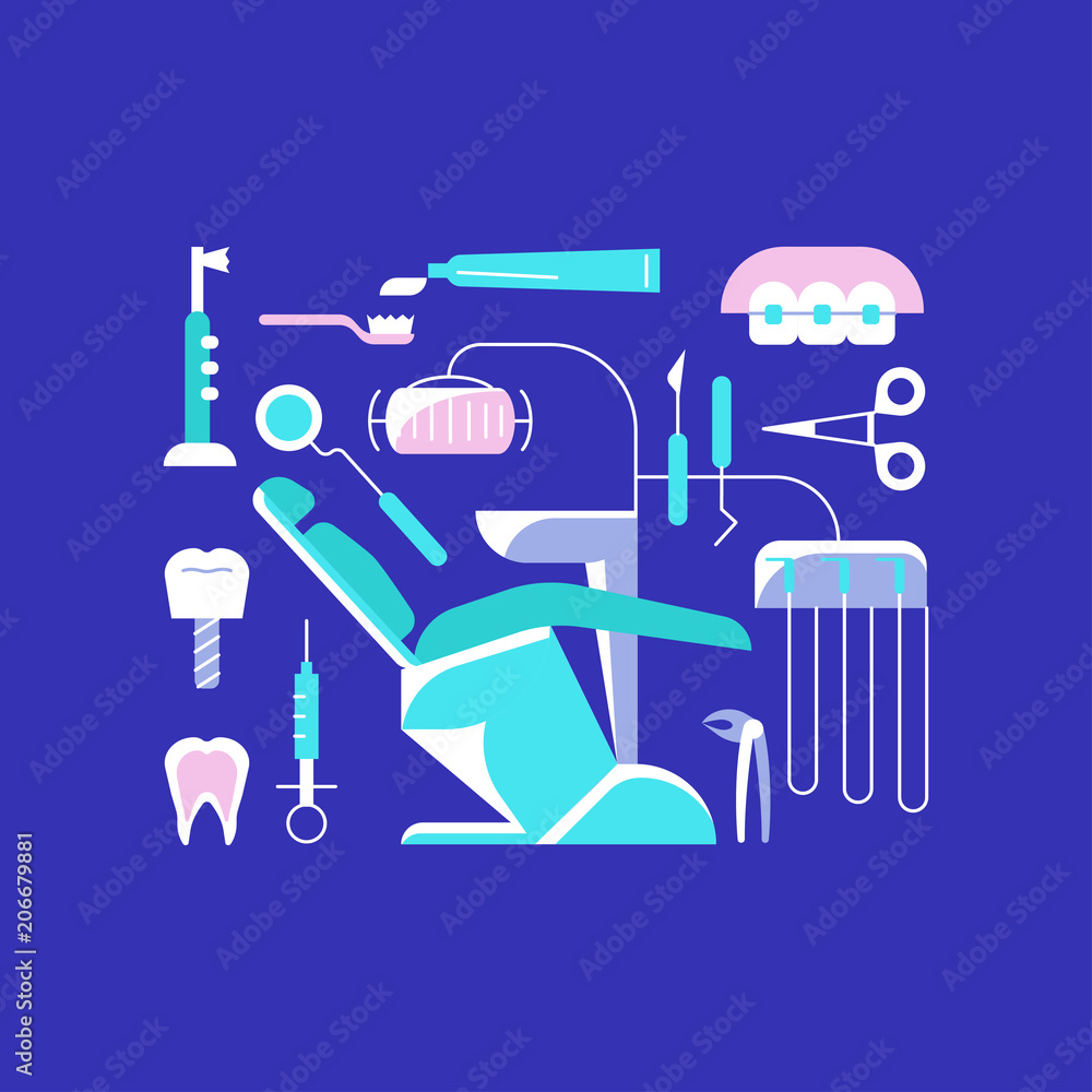 Fototapeta premium Medical ambulance icons