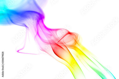 Smoke mixed with a variety of colors.