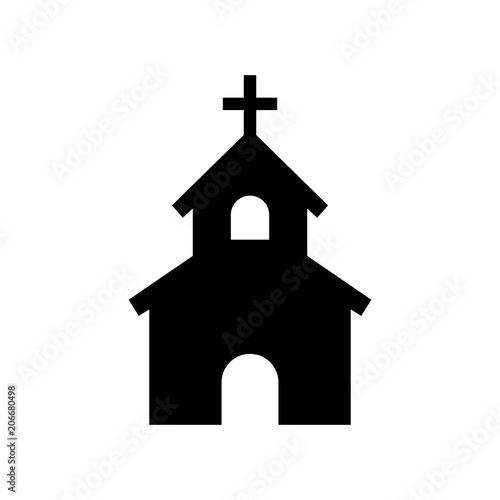 Canvas-taulu church icon house icon