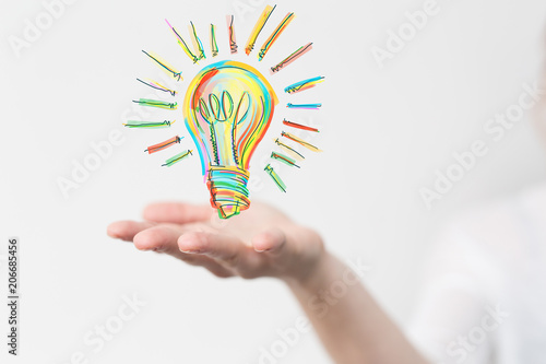 Billede på lærred lampe