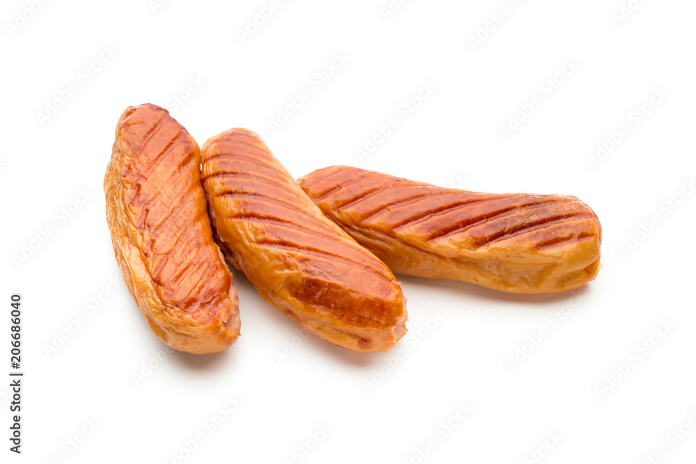 Pork sausage isolated on white background. Pork sausage isolated on white background.