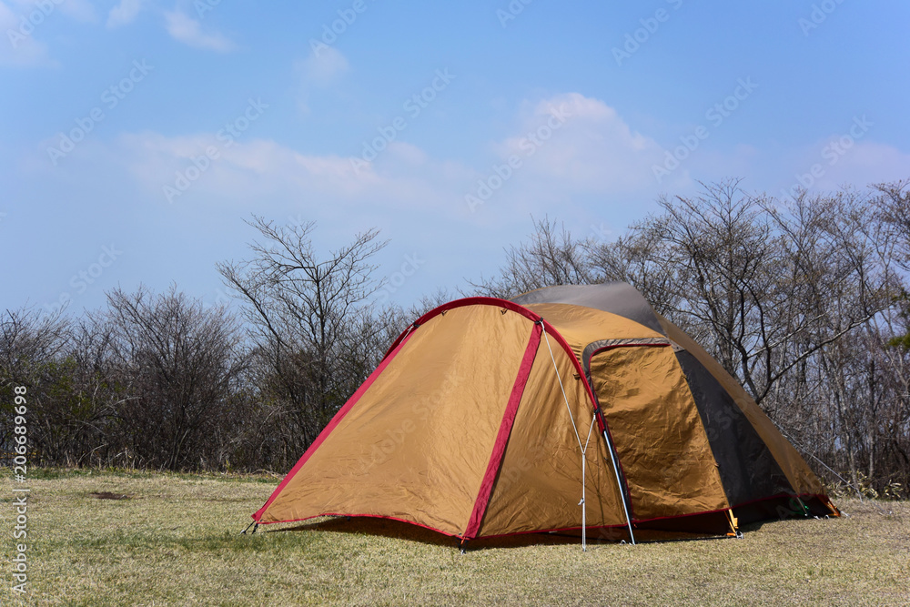 高原のキャンプ
