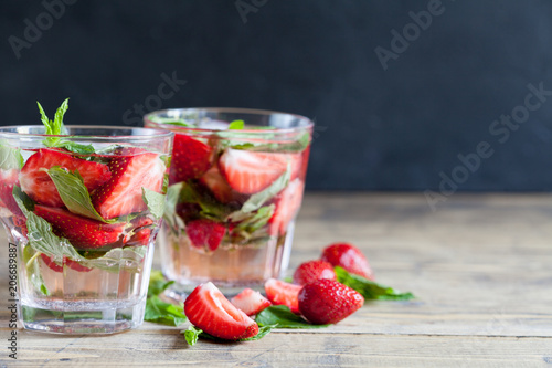 Mojito with strawberry