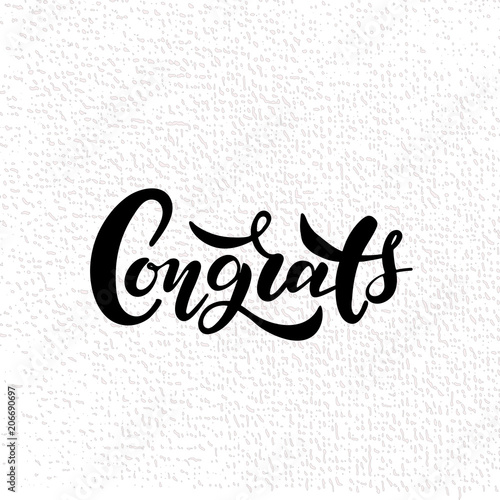 Photo Hand sketched Congrats lettering typography