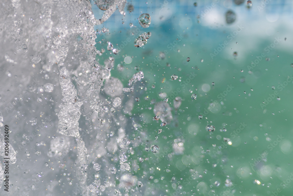 Water splashes in fountain