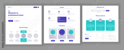 Website Template Vector. Page Business Interface. Landing Web Page. Responsive Ux Design. Responsive Blank. Finance Service. Opportunity Form. Illustration