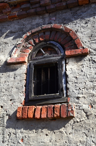 Fototapeta Naklejka Na Ścianę i Meble -  Old wooden window shutters of an old house, vintage background.