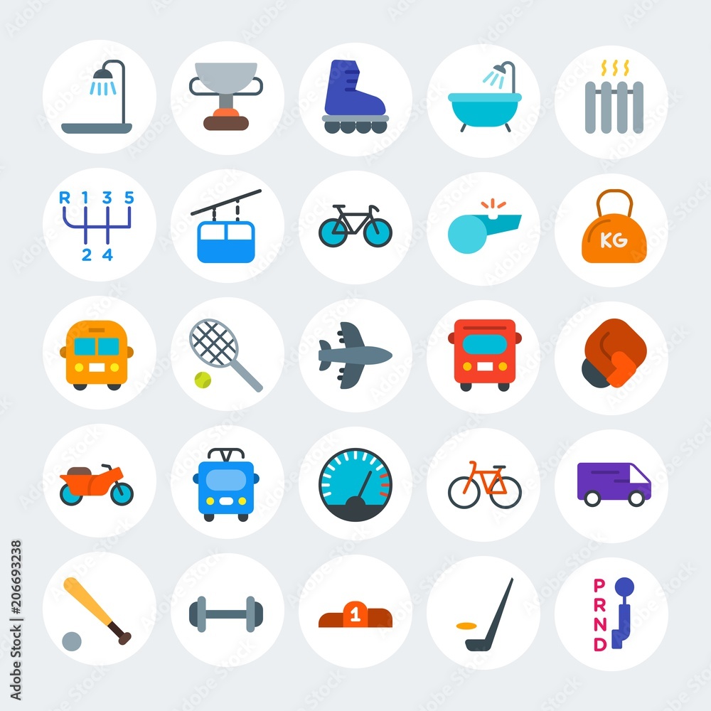 Modern Simple Set of transports, hotel, sports Vector flat Icons. Contains such Icons as court, cup, change, pedestal, bath, gym and more on white cricle background. Fully Editable. Pixel Perfect. Modern Simple Set of transports, hotel, sports Vector flat Icons. Contains such Icons as court, cup, change, pedestal, bath, gym and more on white cricle background. Fully Editable. Pixel Perfect.