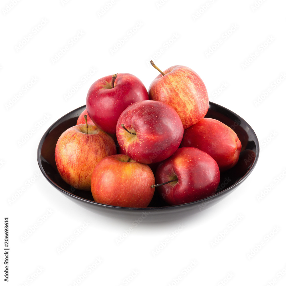 Red apples isolated on a white background Red apples isolated on a white background