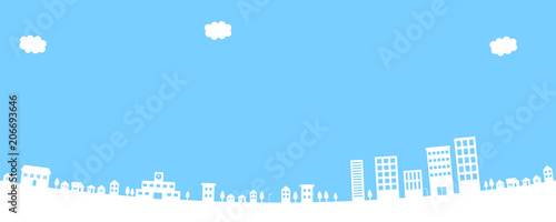 住宅街と空