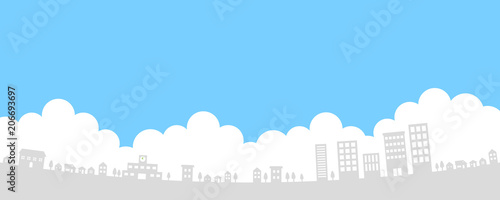 住宅街と空