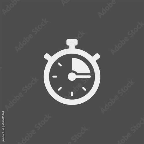 Stopwatch flat vector icon