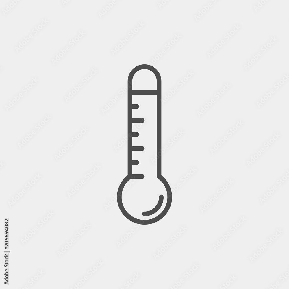 Thermometer flat vector icon. Temperature flat vector icon Thermometer flat vector icon. Temperature flat vector icon