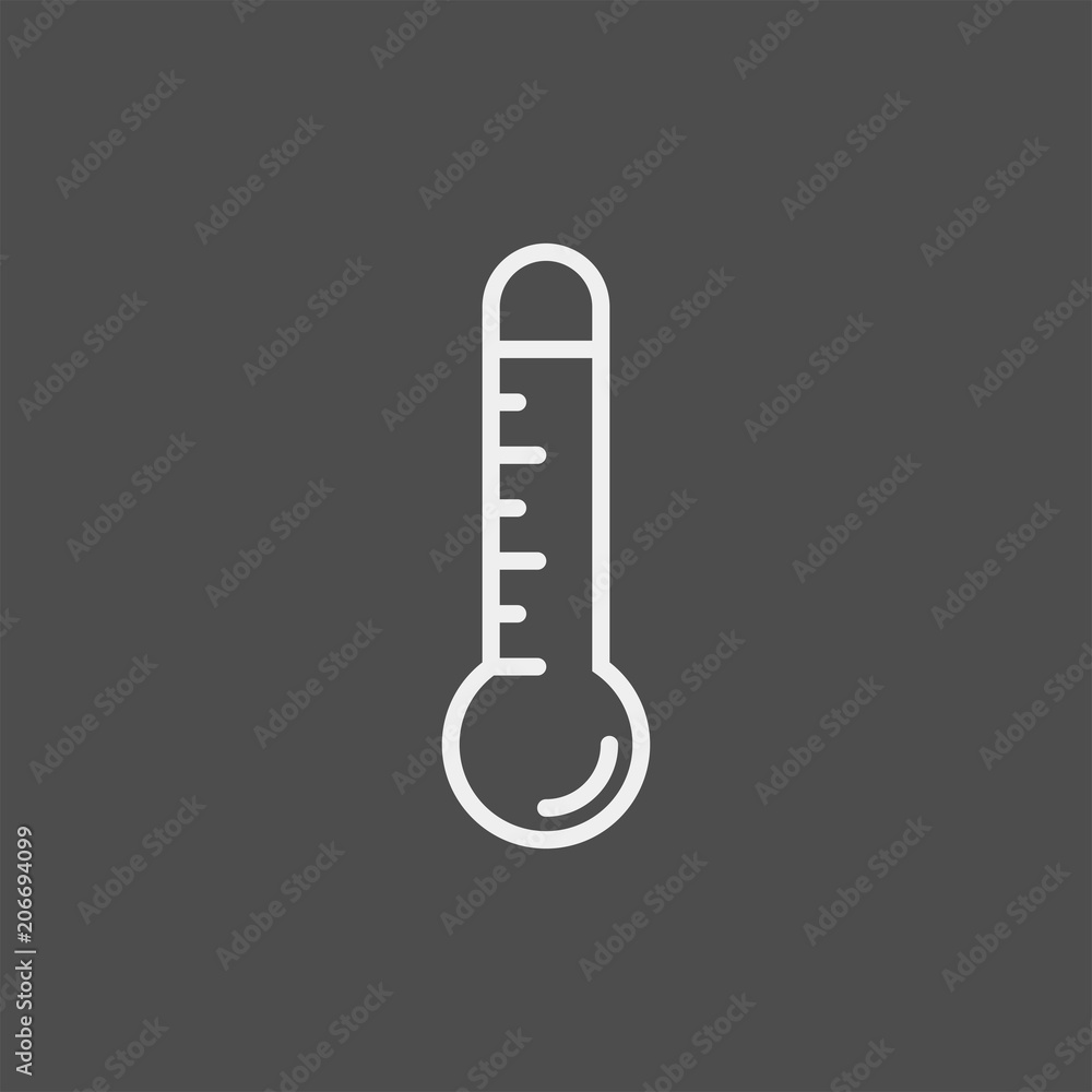Thermometer flat vector icon. Temperature flat vector icon Thermometer flat vector icon. Temperature flat vector icon
