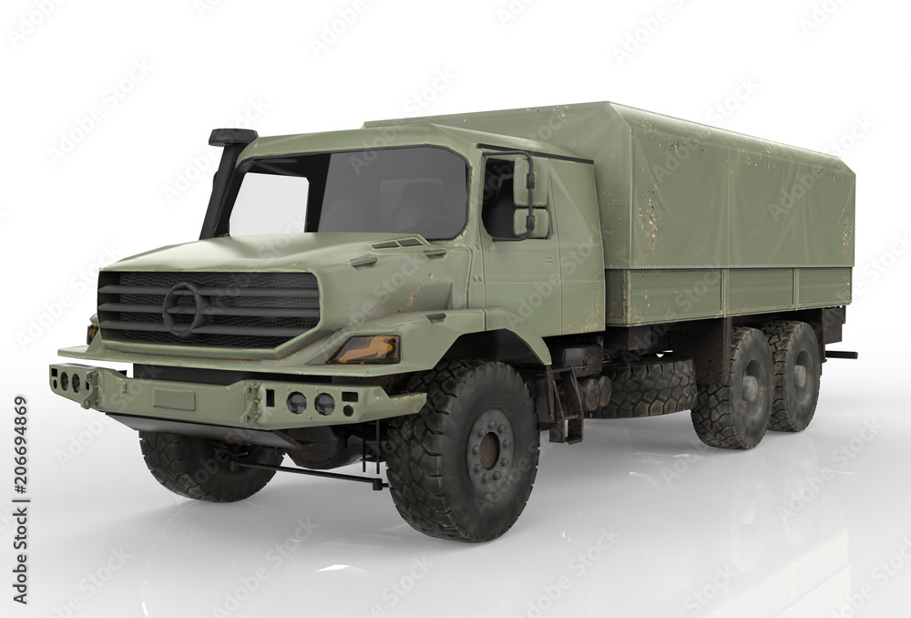 Military vehicle isolated on a white background Military vehicle isolated on a white background