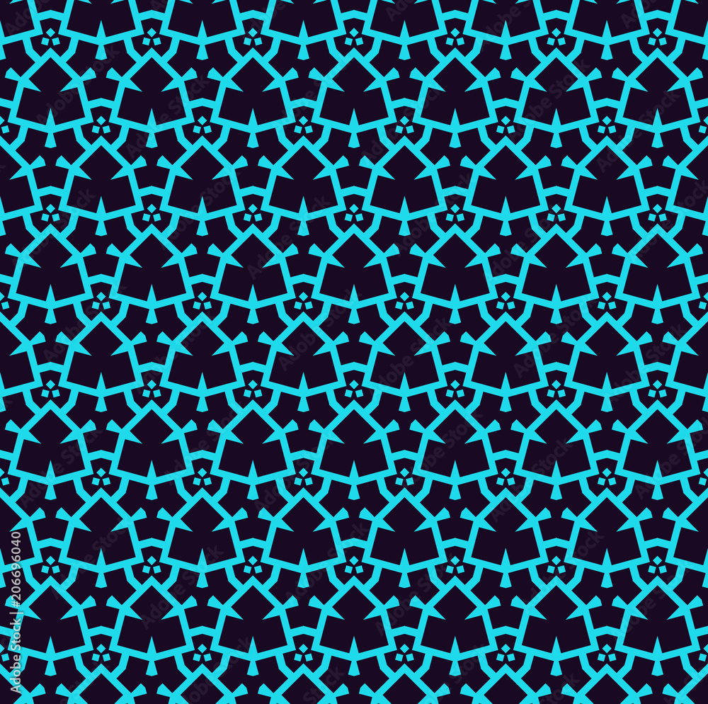 Fototapeta premium Vector seamless pattern. Modern stylish linear texture. Repeating geometric tiles with line elements.