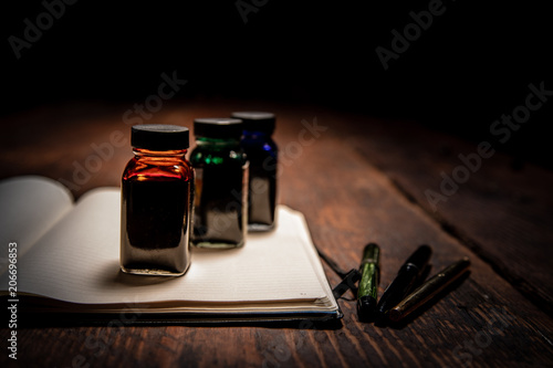 Photography Fountain pen ink and paper