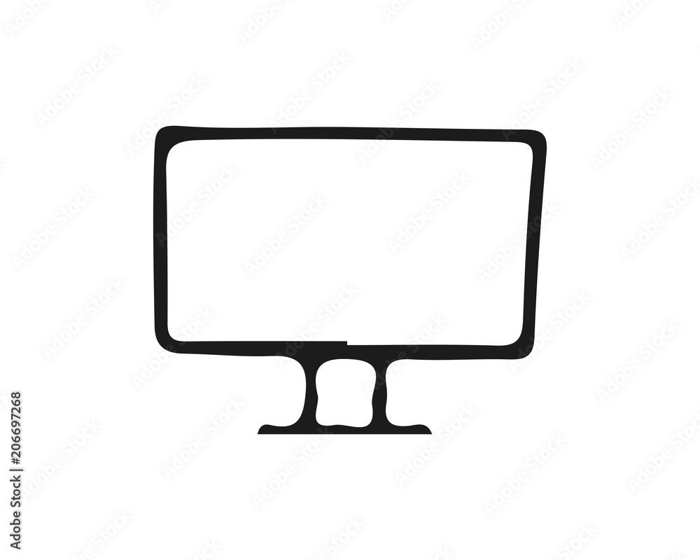monitor icon design illustration,hand drawn style design, designed for web and app monitor icon design illustration,hand drawn style design, designed for web and app