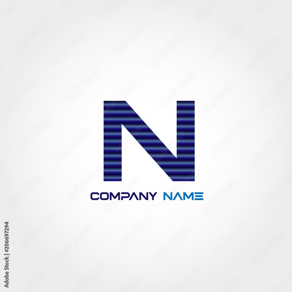 Initial Letter N Logo Template Design Vector Initial Letter N Logo Template Design Vector
