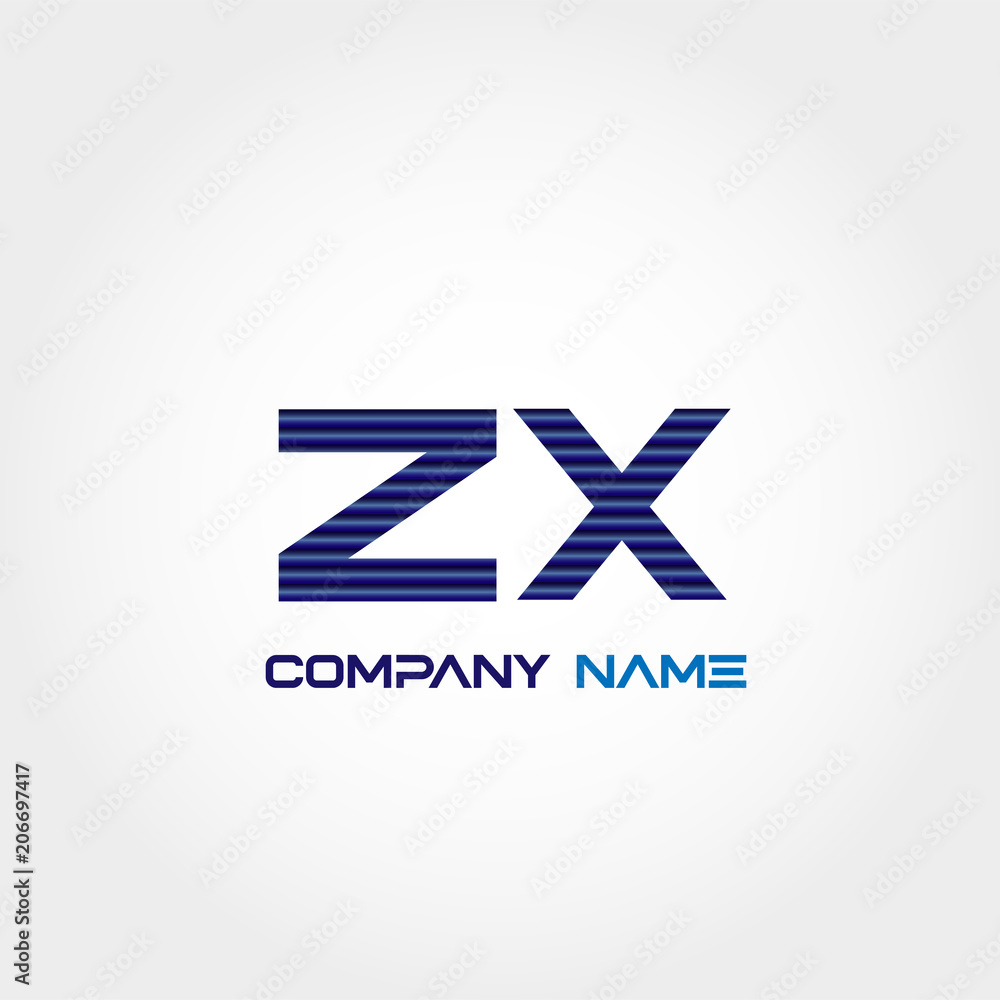 Initial Letter ZX Logo Template Design Vector Initial Letter ZX Logo Template Design Vector